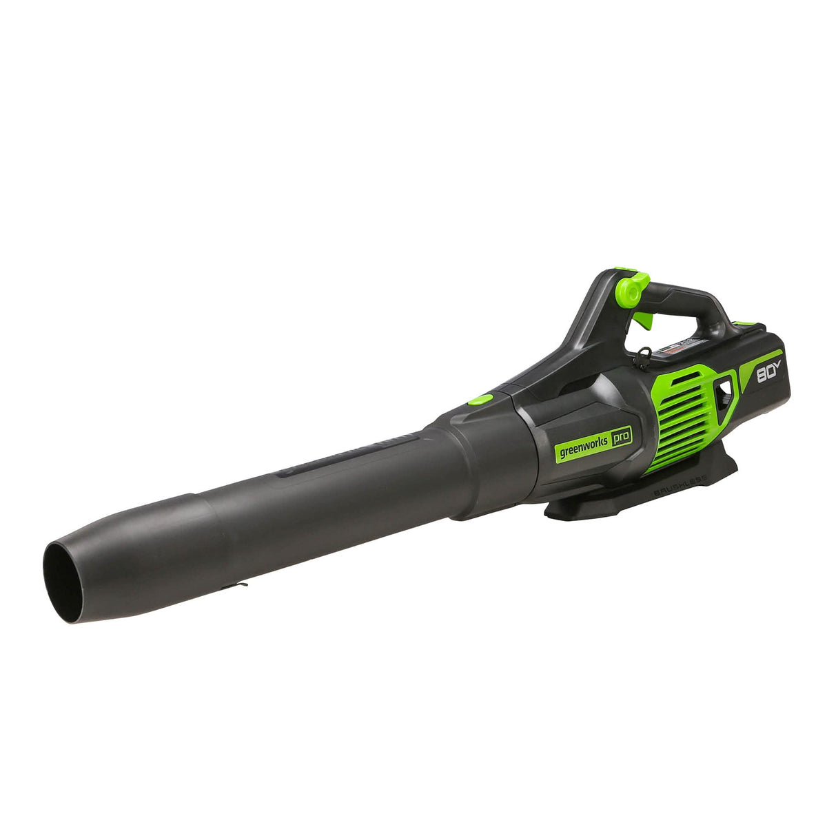 Greenworks 80V Leaf Blower front view showing black design