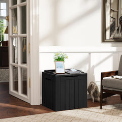 Greesum 31 Gallon Resin Deck Box side view with handles