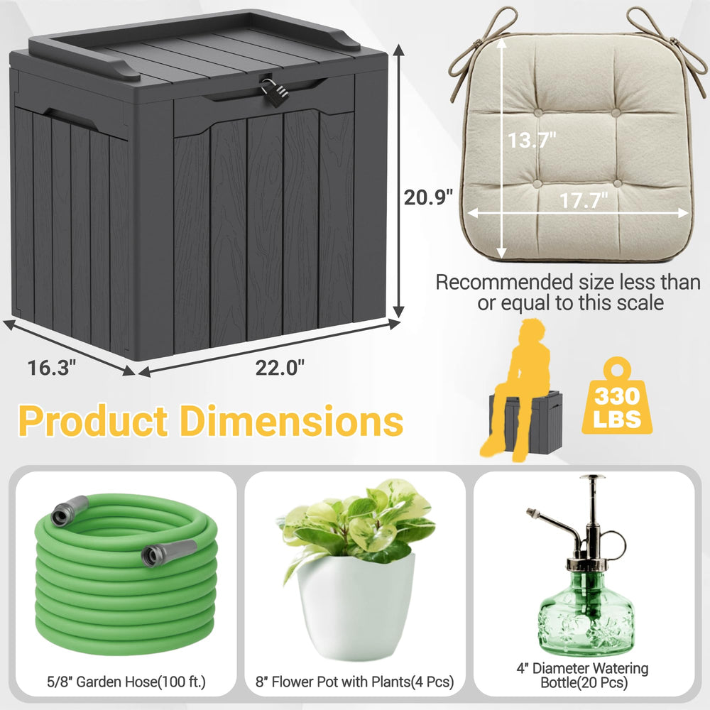 Greesum storage box dimensions on package