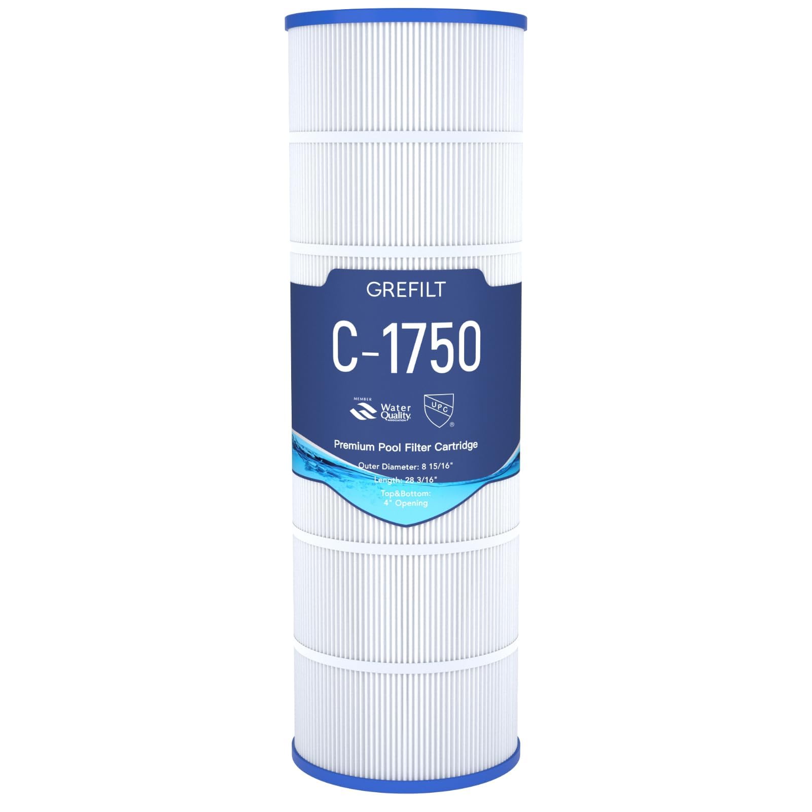Grefilt C1750 Pool Filter Cartridge front view