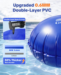 GRENACU Pool Pillow 6.5 FT round with ropes and grommets