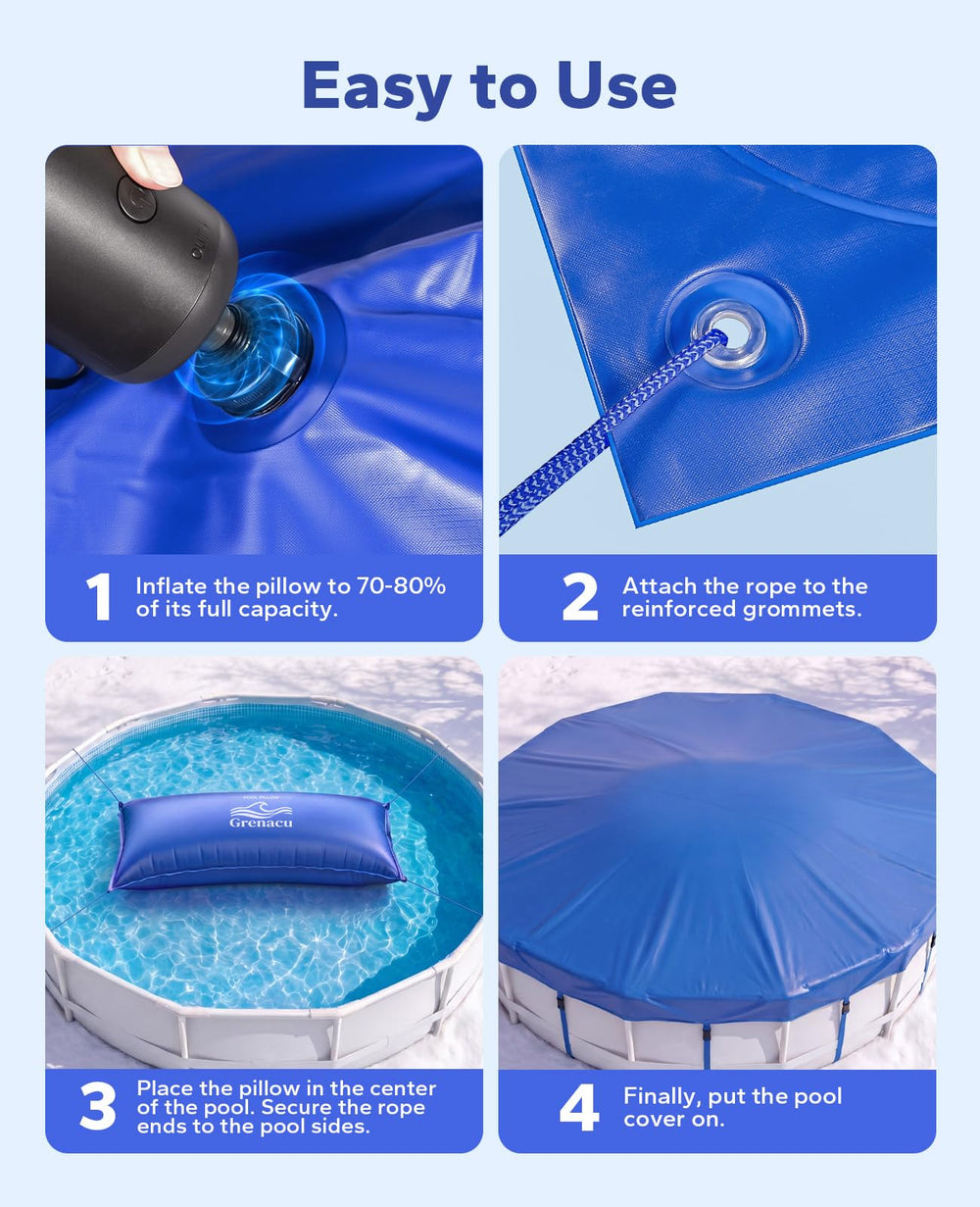 GRENACU Pool Pillow with repair patches included