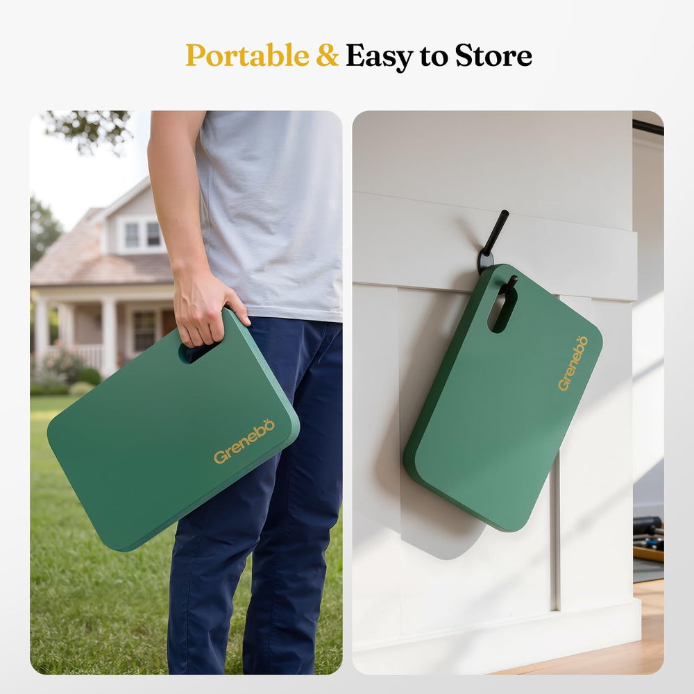 Grenebo Kneeling Pad dimensions with measurement guide