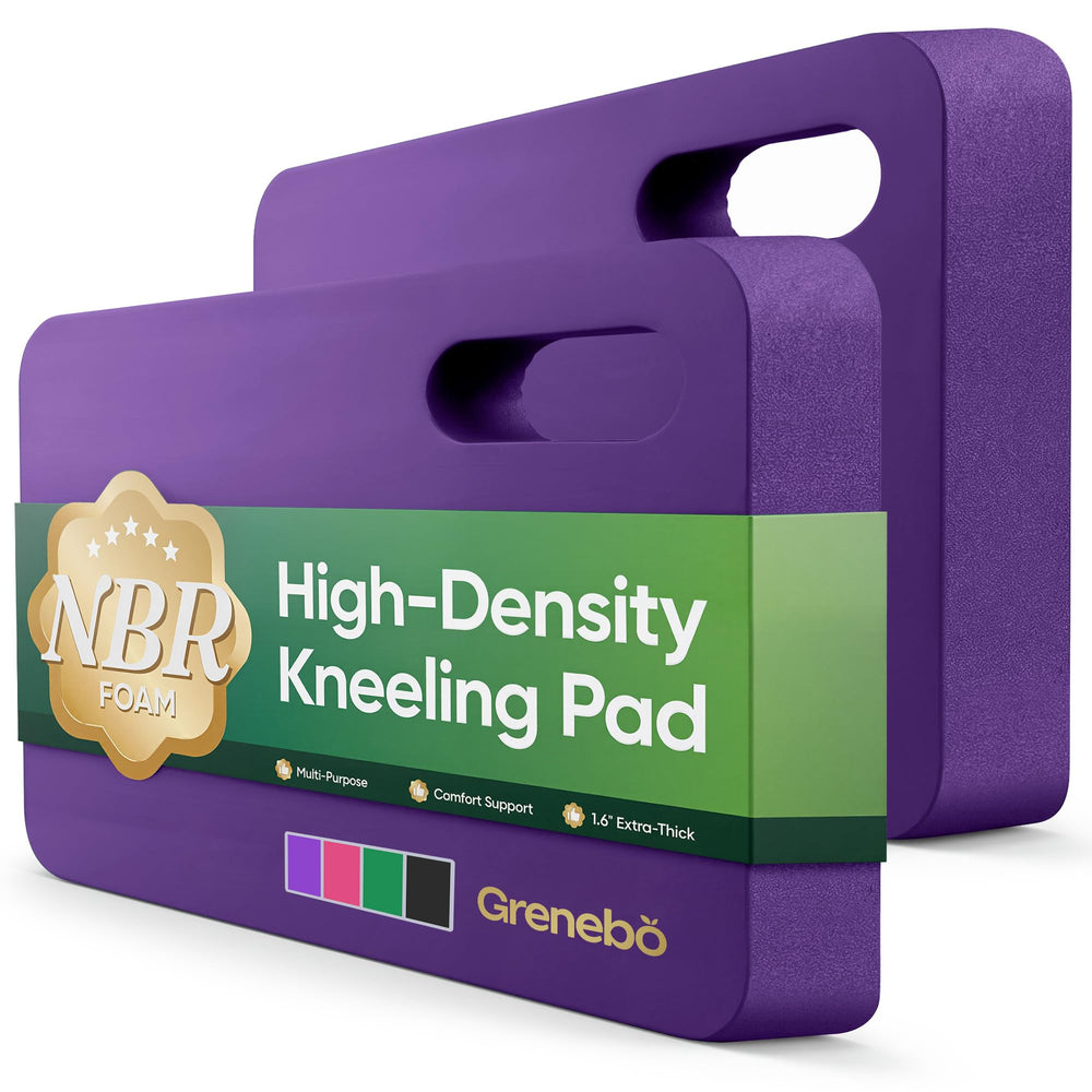 Grenebo kneeling pad purple front view 17.3 x 11 x 1.6 inches