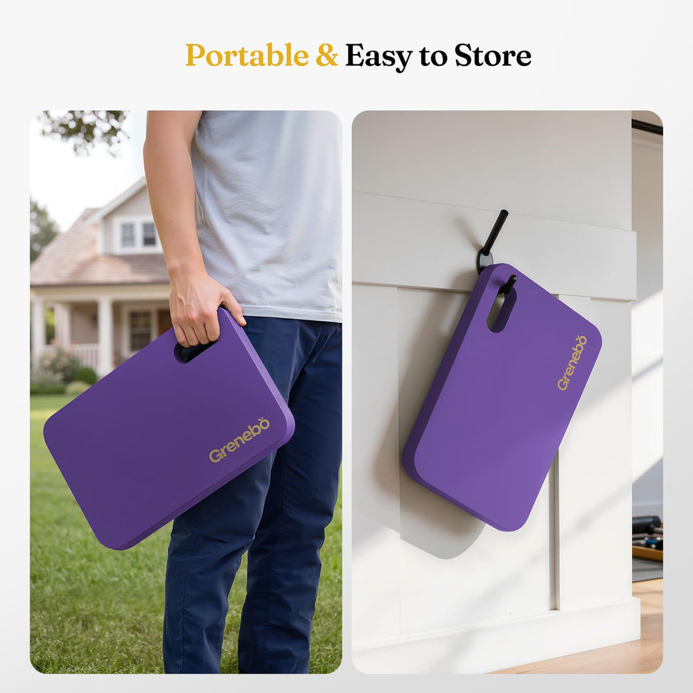 Grenebo kneeling pad purple in a home setting