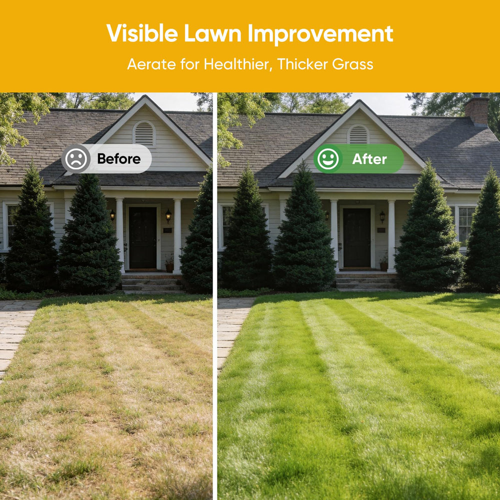 Grenebo Lawn Aerator retractable spikes for storage