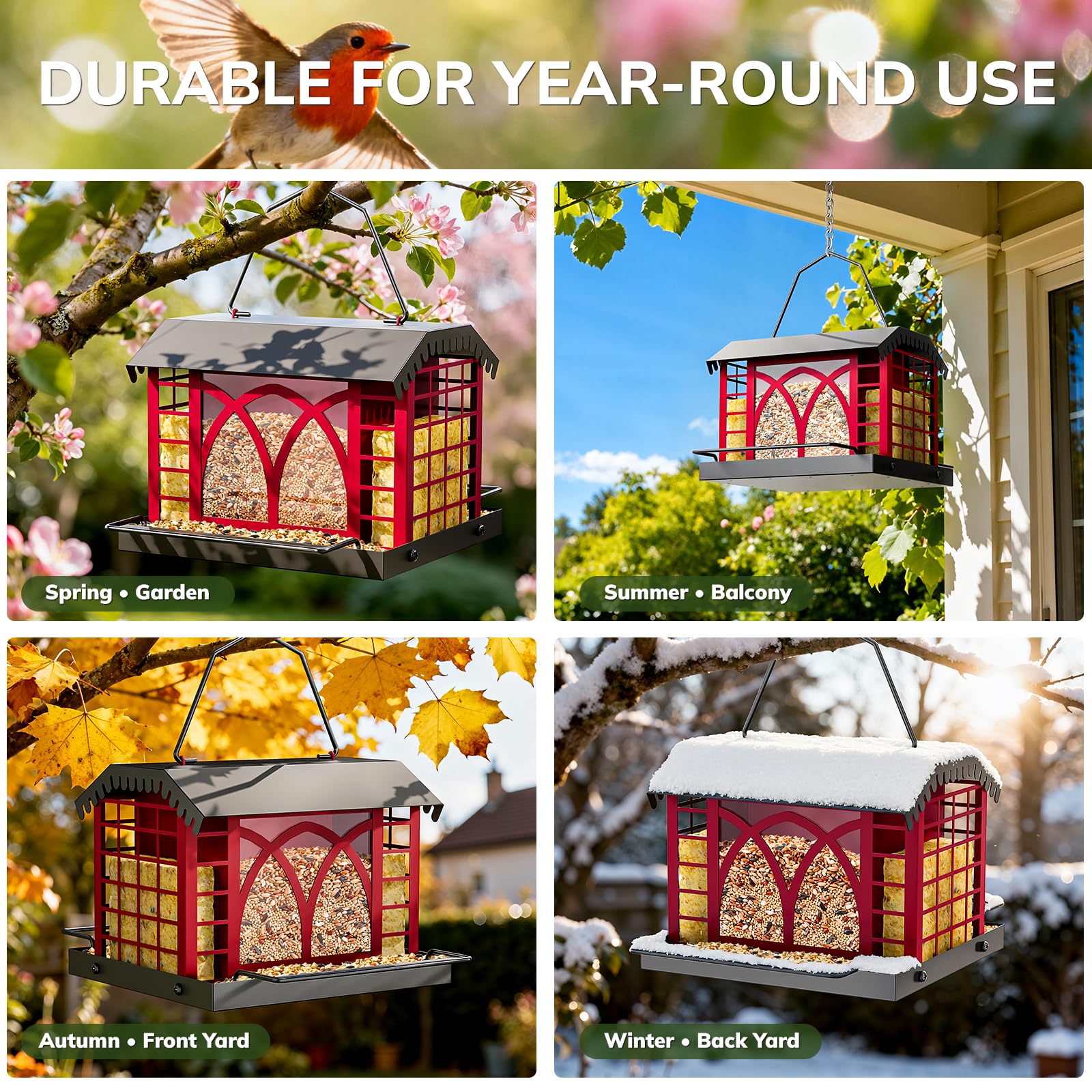 Grete Gotye Metal Bird Feeder manual included