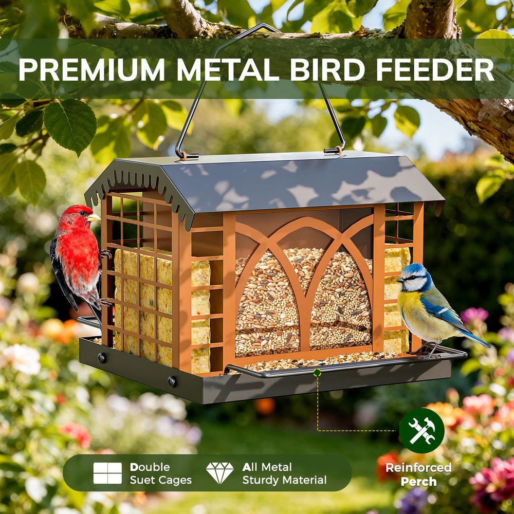 Grete Gotye Metal Bird Feeder with manual included