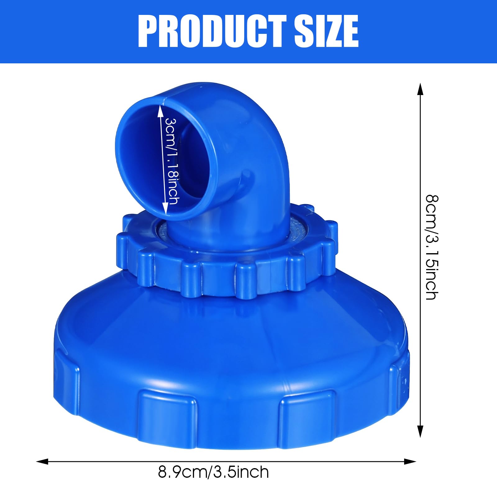 Grevosea Pool Return Jet Nozzle with stainless steel hose clamp