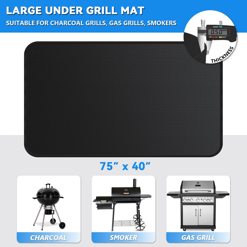 GRIBUDDY Under Grill Mat with grill setup