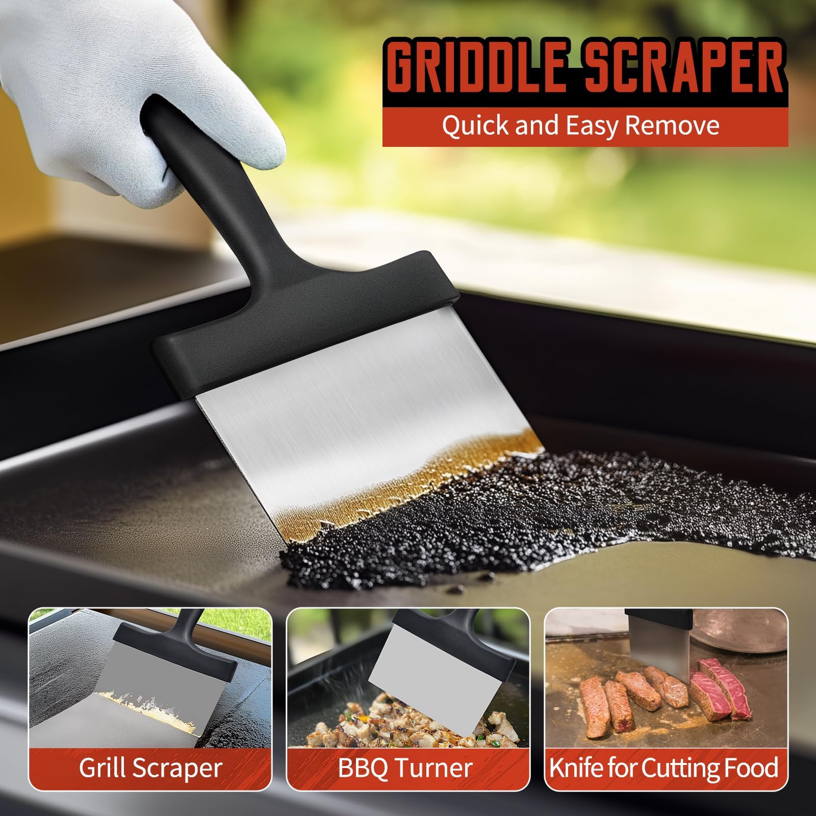 Griddle cleaning stone with handle from HOBITSTARX