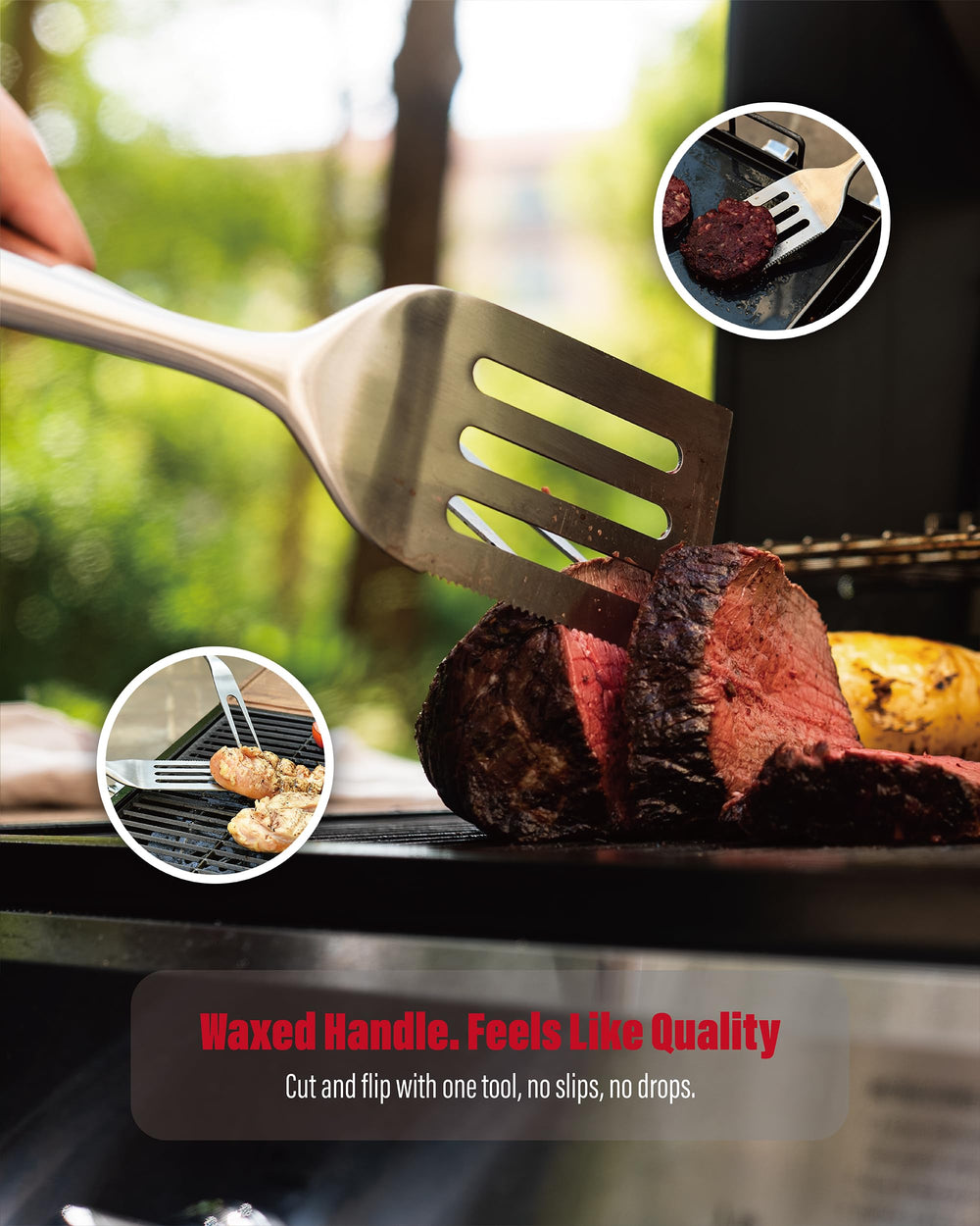 GRILAZ BBQ tools set displayed in a gift box