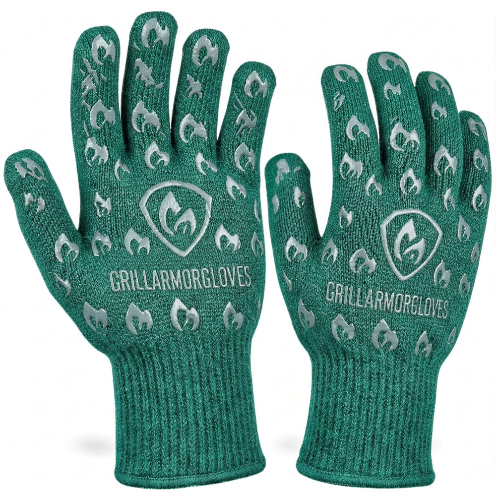 Grill Armor Gloves green glow in the dark front view