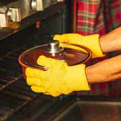 Grill Armor Gloves in a kitchen setting
