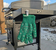 Grill Armor Gloves in use grilling vegetables