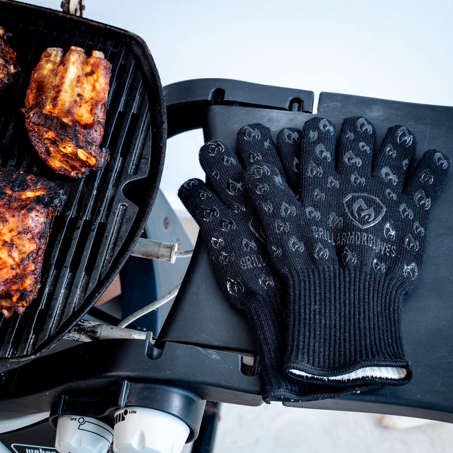 Grill Armor Gloves in use while baking