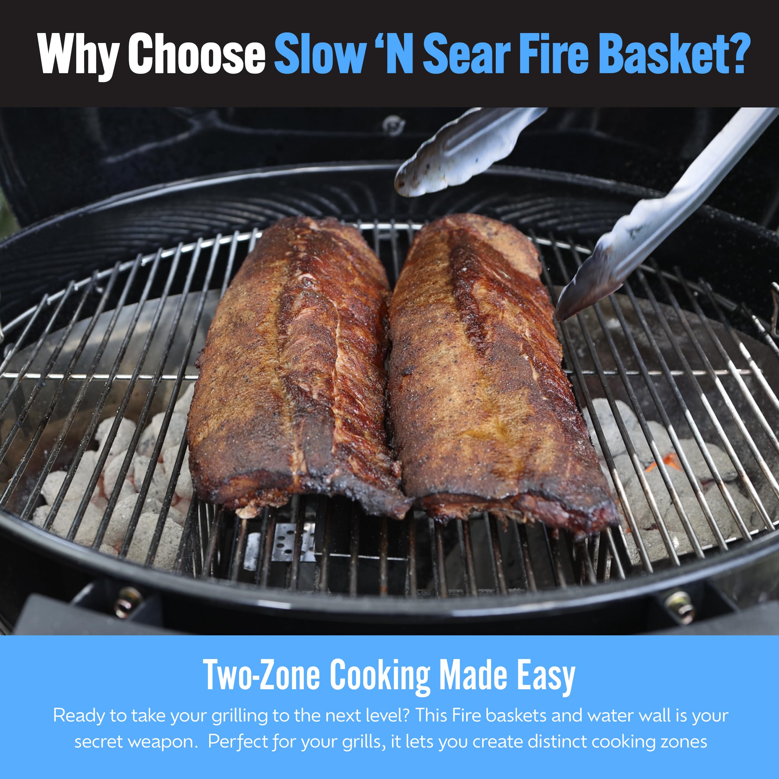 Grill cover for Slow 'N Sear FireBaskets