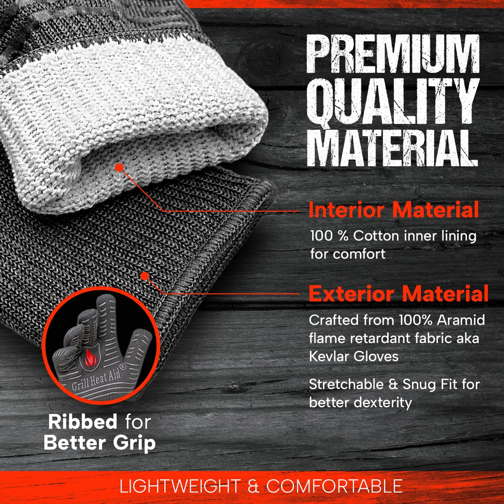 Grill Heat Aid Grill Gloves available sizes comparison