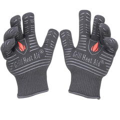 Grill Heat Aid Grill Gloves front view Gray, Medium Palm