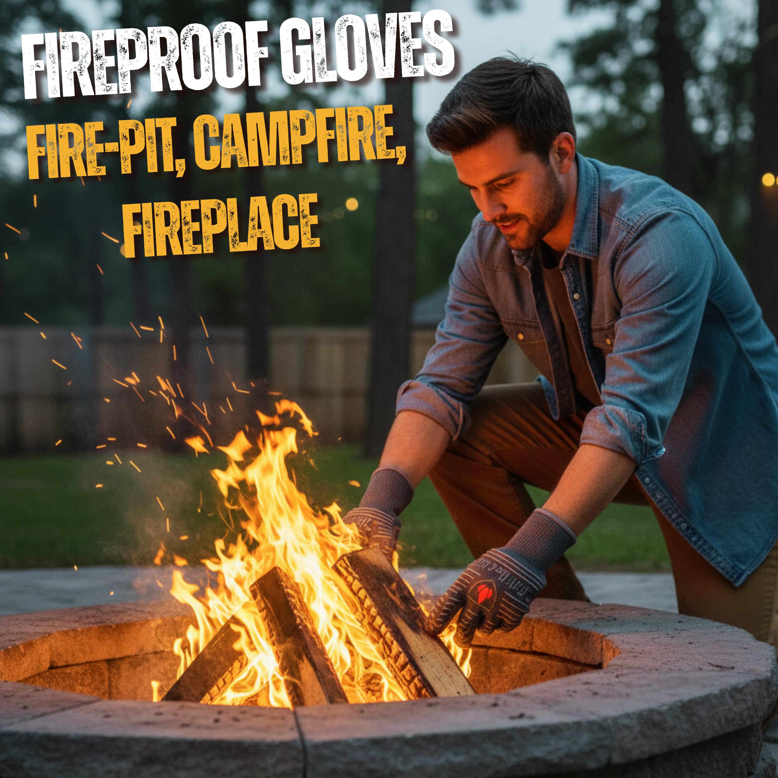 Grill Heat Aid Grill Gloves packaging display
