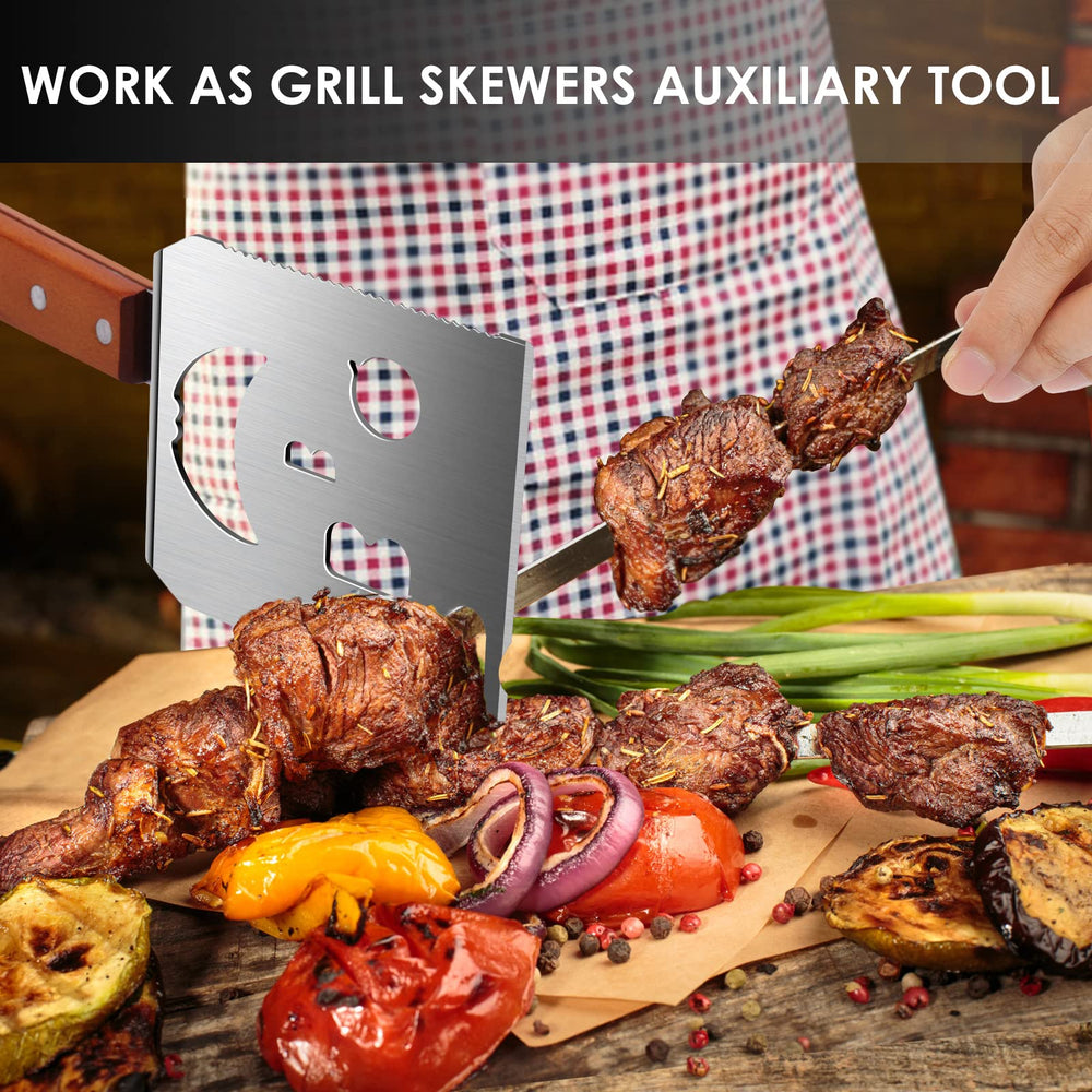 Grill spatula being used at a barbecue