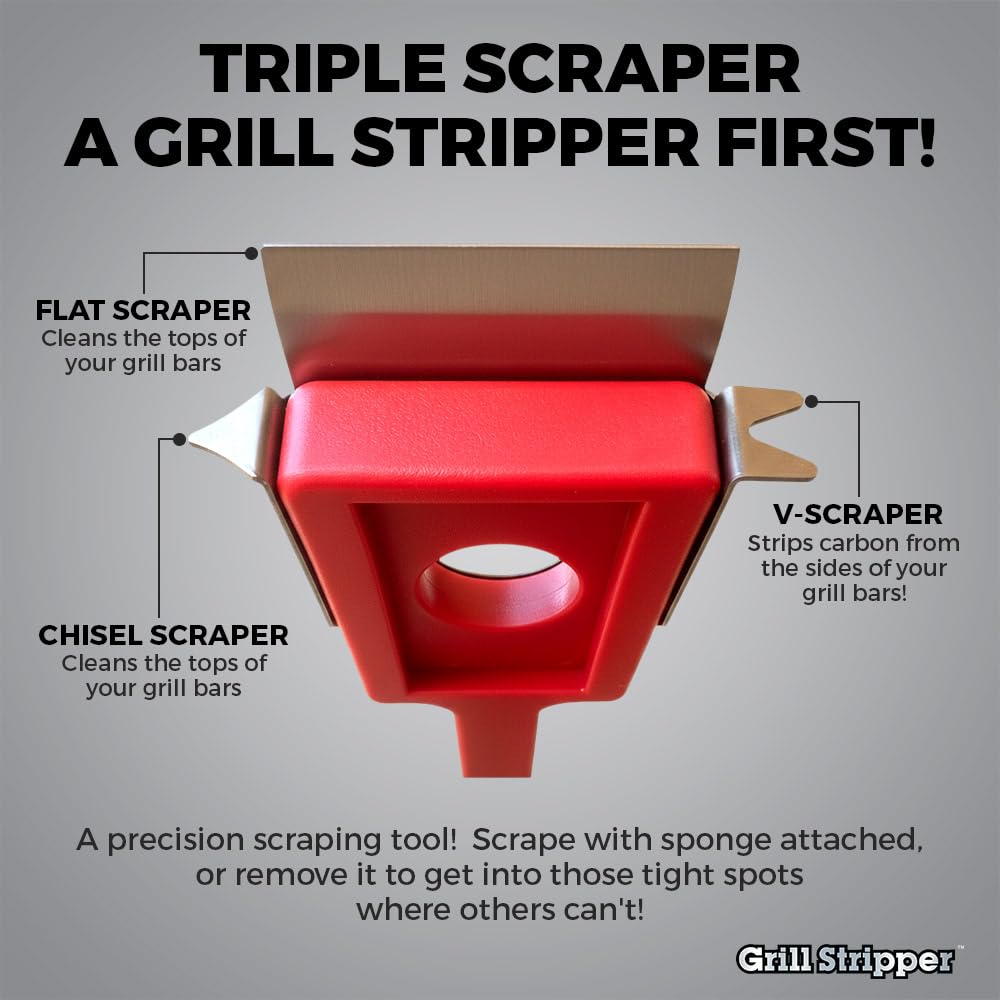 Grill Stripper Grill Cleaner in use on grill
