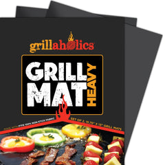 Grillaholics Heavy Duty Grill Mat Black front view