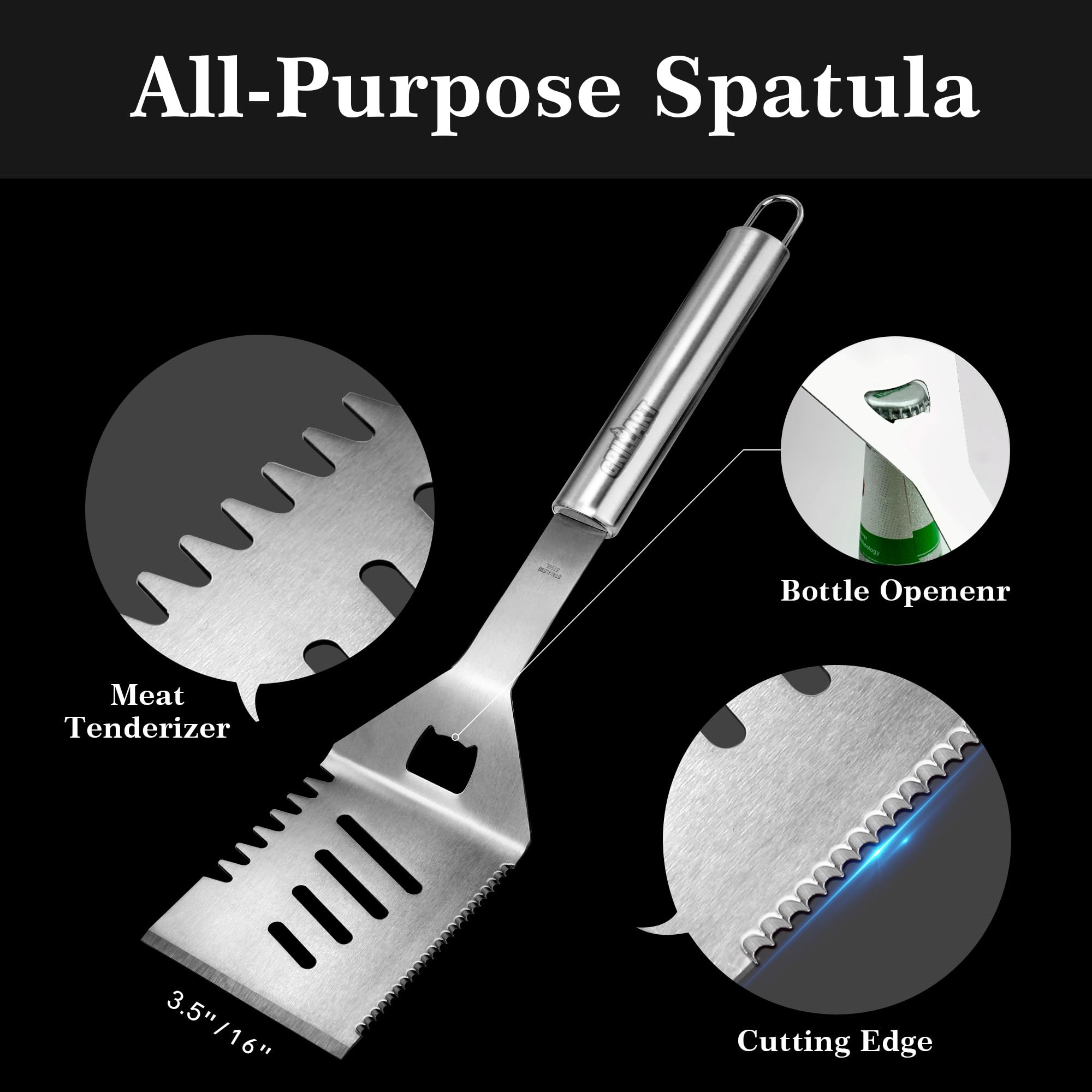 GRILLART BBQ fork for grilling and serving