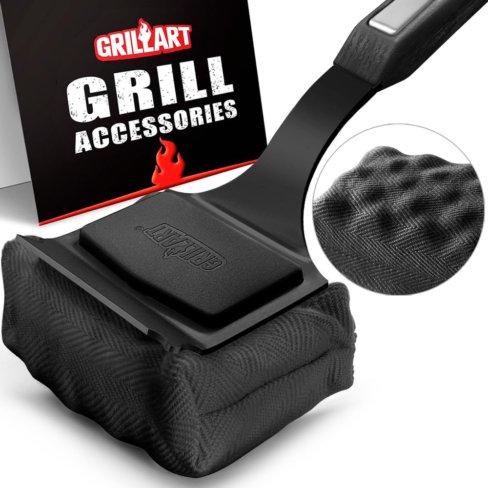GRILLART Grill Brush Bristle Free front view with handle