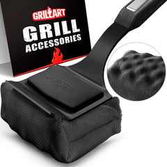 GRILLART Grill Brush Bristle Free front view with handle