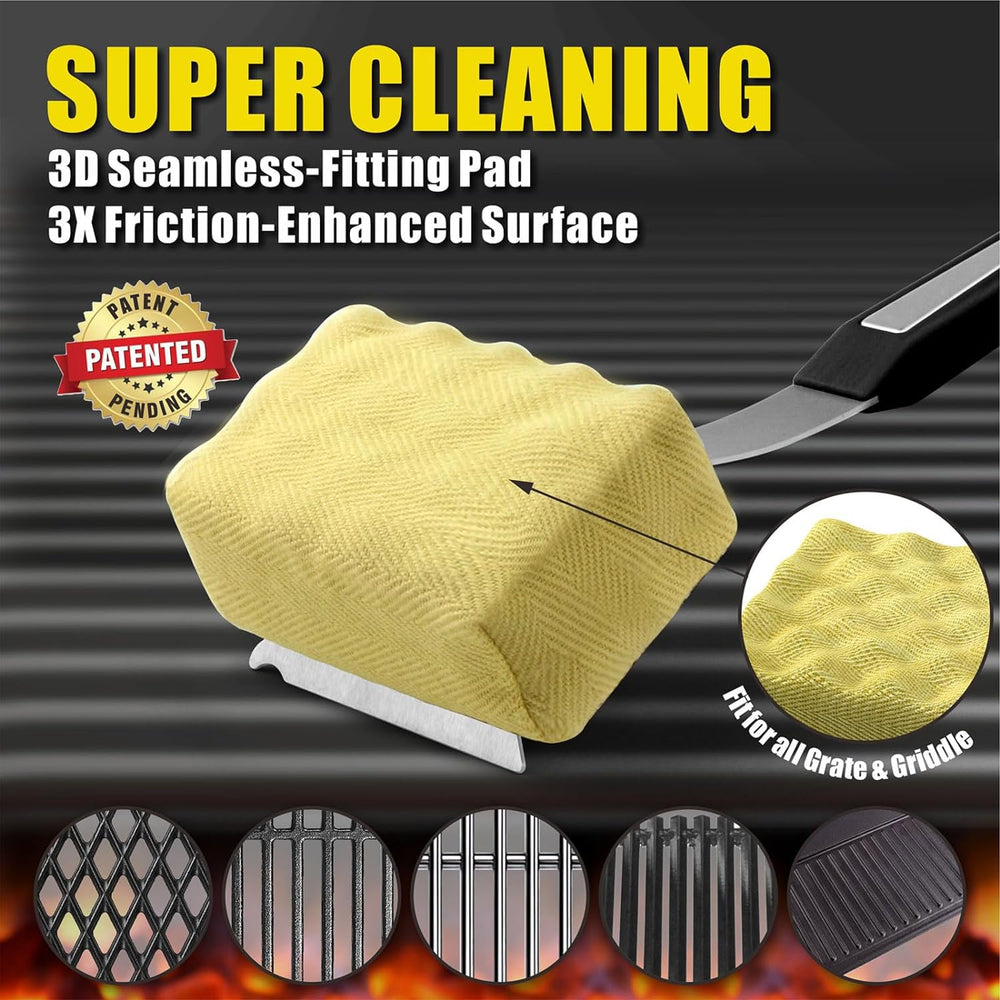 GRILLART Grill Brush cleaning head removable mechanism