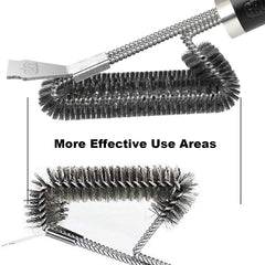 GRILLART Grill Brush demonstrating cleaning grill grates