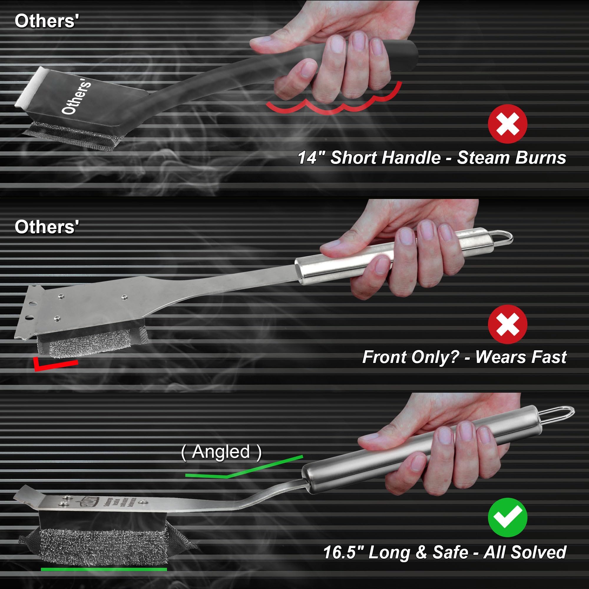 GRILLART Grill Brush hanging ring for easy storage