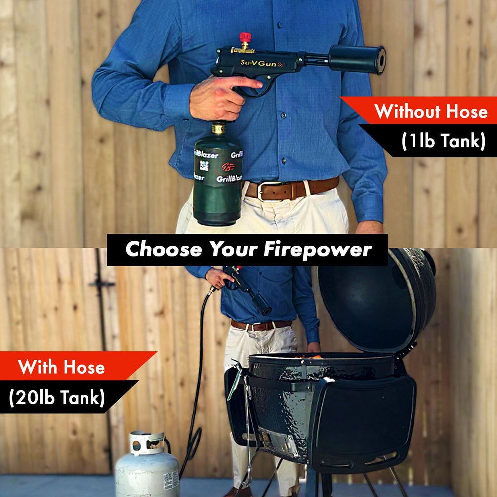 GRILLBLAZER Su-VGun Propane Torch close-up of flame