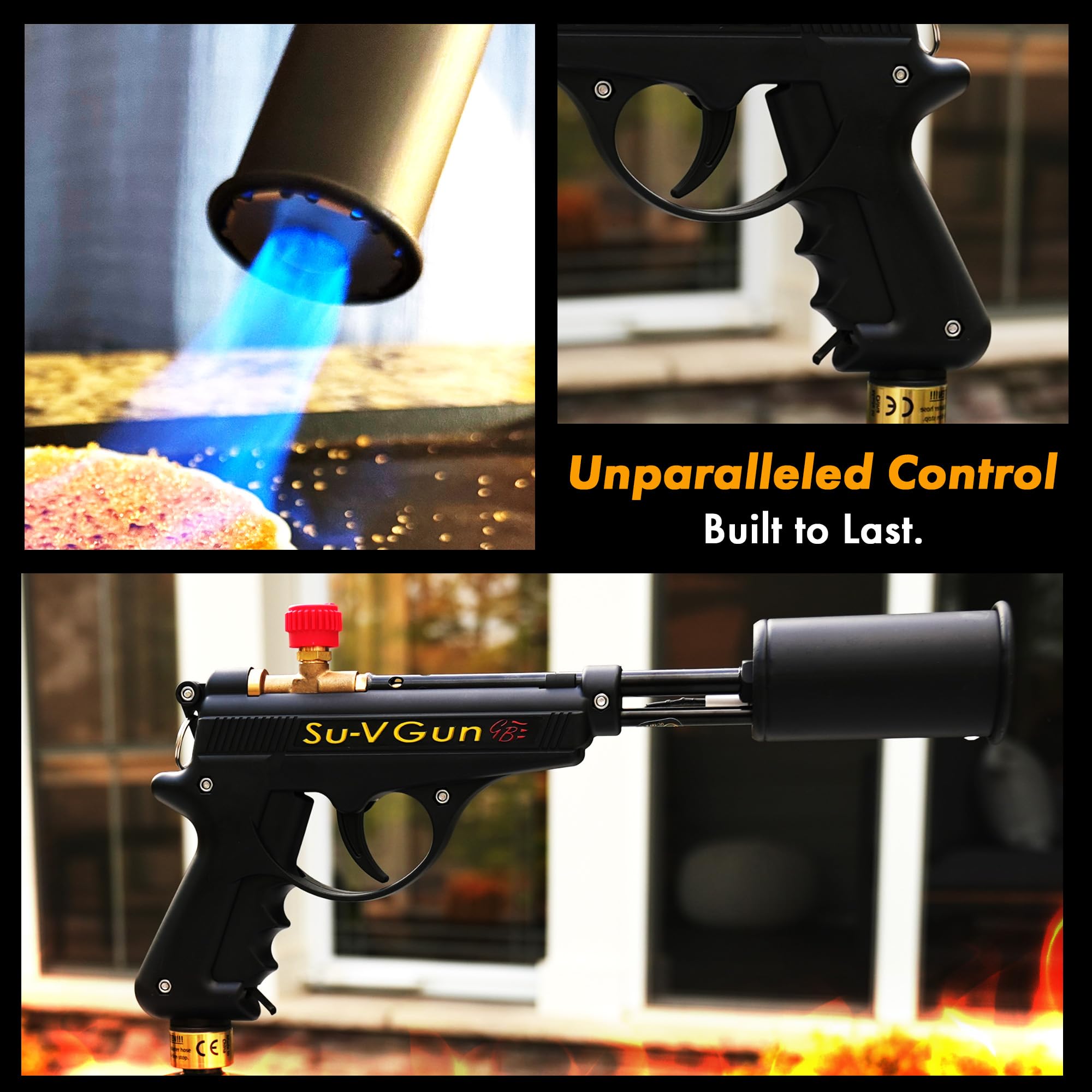 GRILLBLAZER Su-VGun Propane Torch on a picnic table