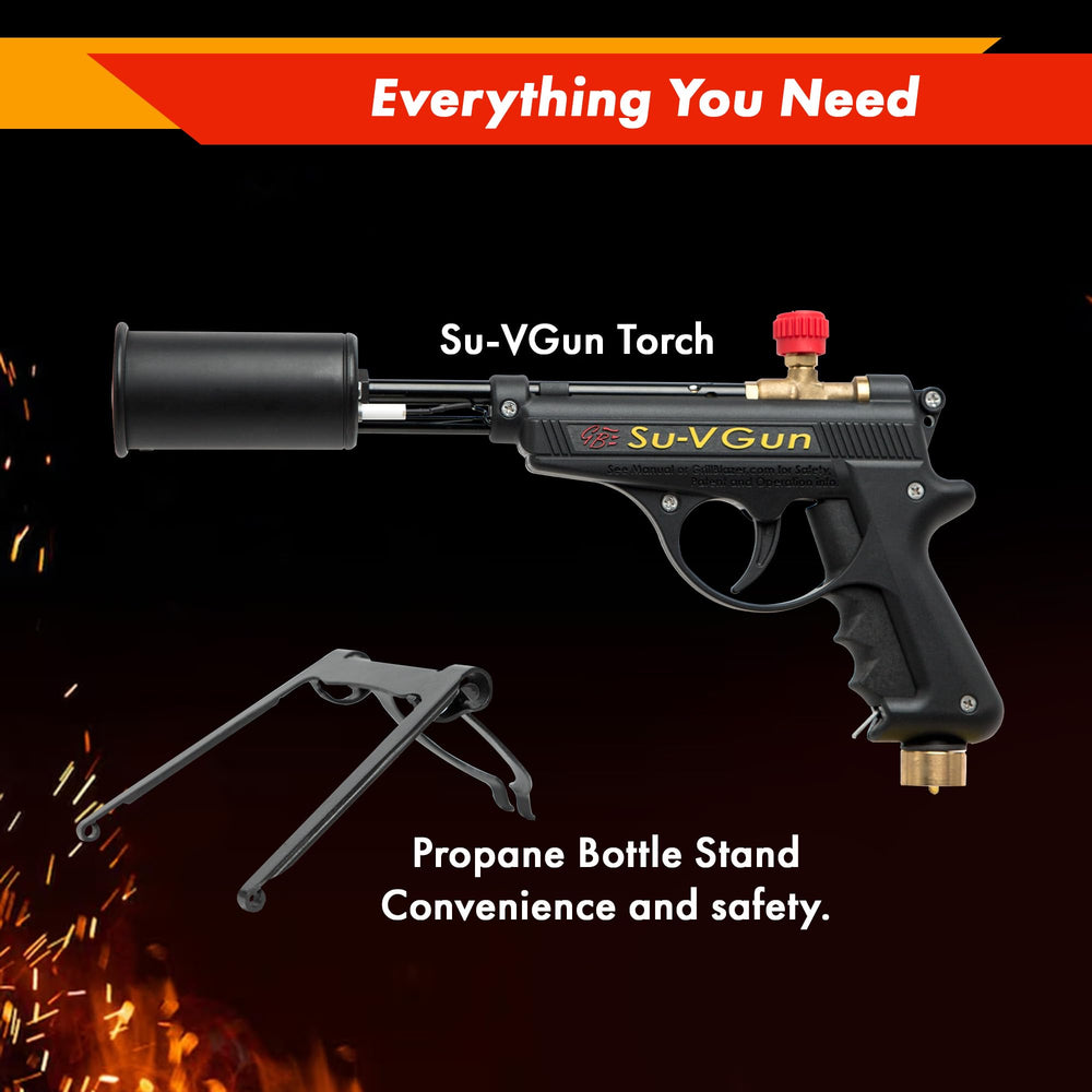 GRILLBLAZER Su-VGun Propane Torch showing adjustable flame knob