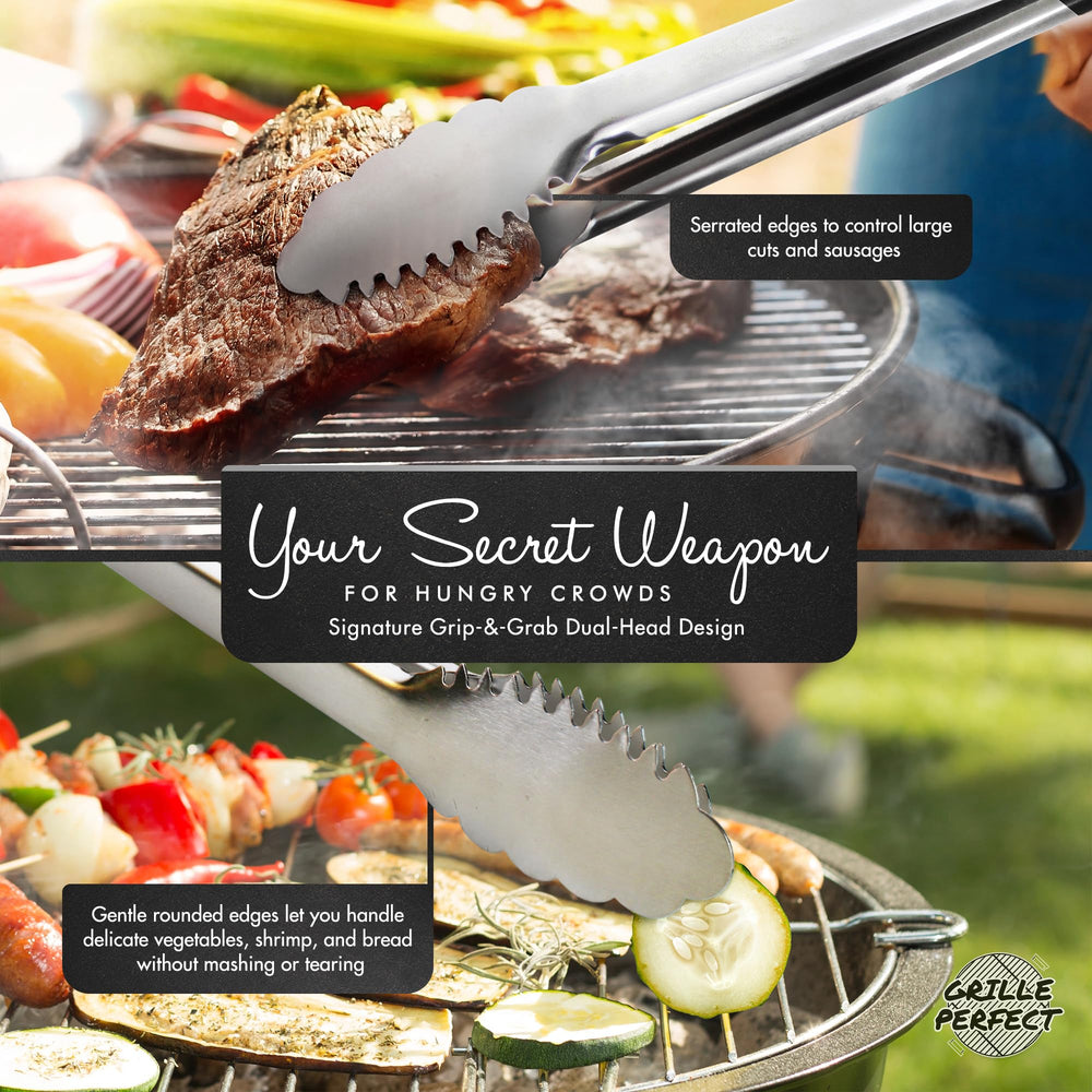 Grille Perfect BBQ Tongs 24-inch in packaging