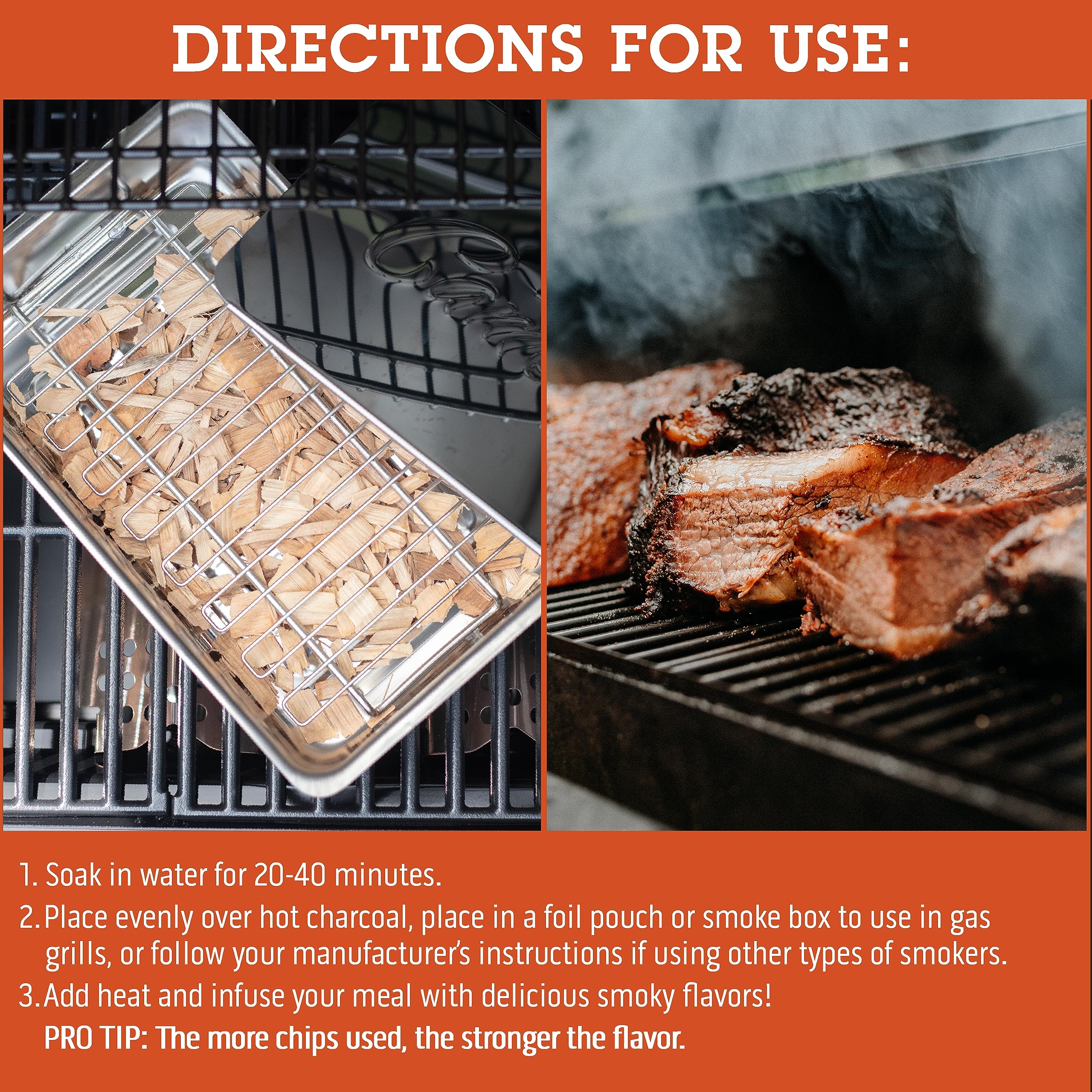 Grilled chicken with smokey flavour from Alder wood chips