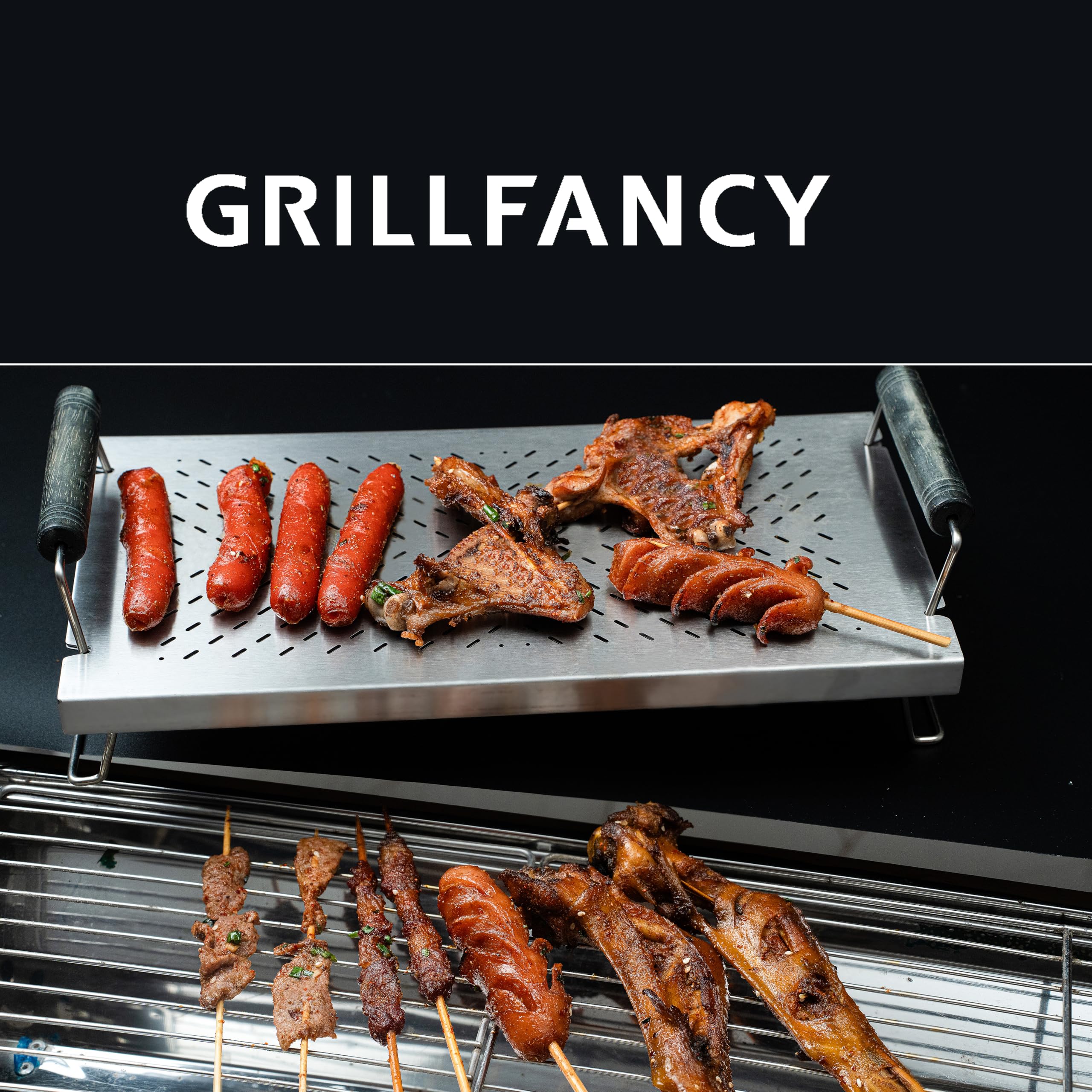 GRILLFANCY Adjustable Grill Warming Rack dimensions and specifications
