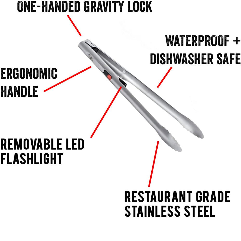 Grillight spatula and tongs side view