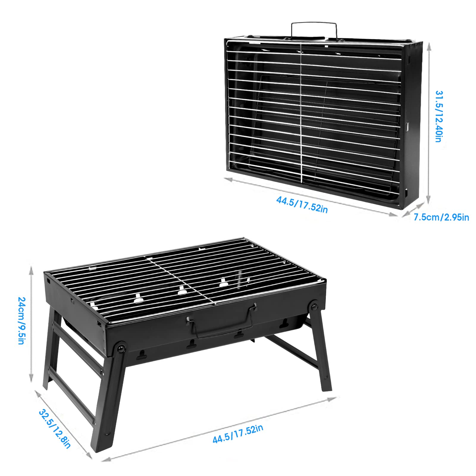 Grilling rack of Uten charcoal grill with charcoal mesh