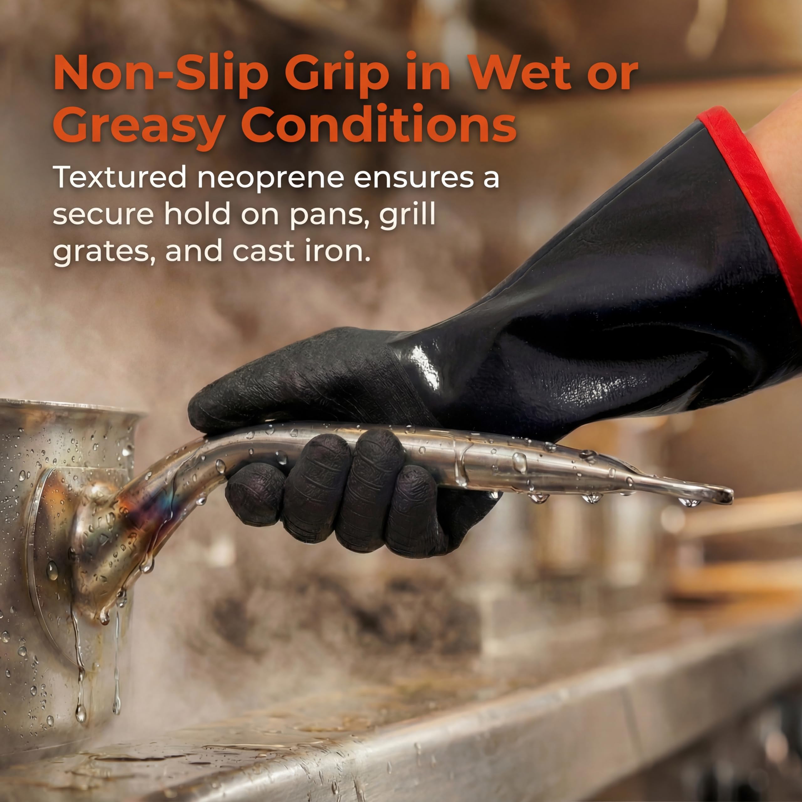 Grillixa BBQ gloves waterproof neoprene material