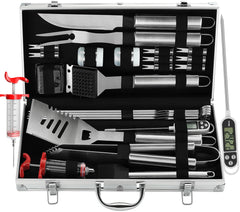 grilljoy 24PCS BBQ Grill Tools Set with aluminum case