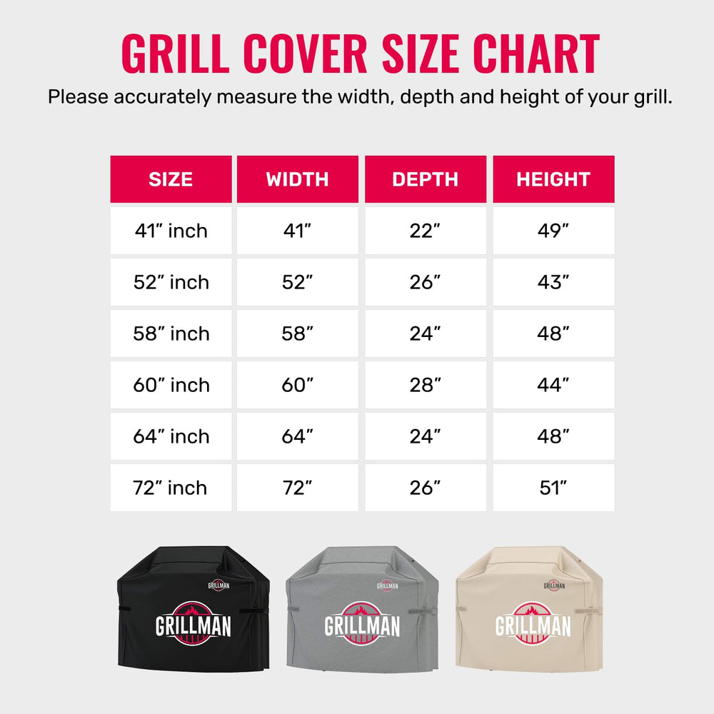 Grillman BBQ Grill Cover in outdoor setting, protecting grill