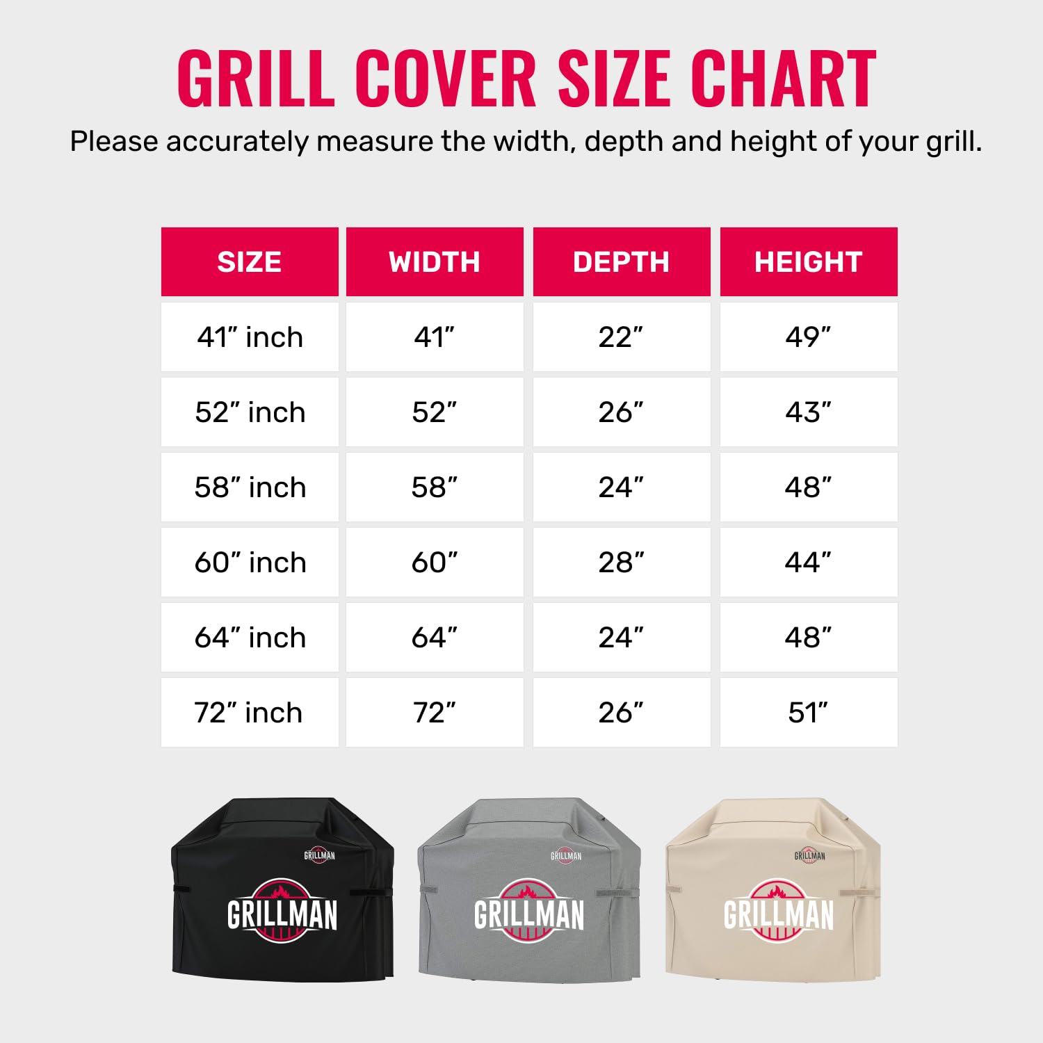 Grillman grill cover 72 Inch in winter weather