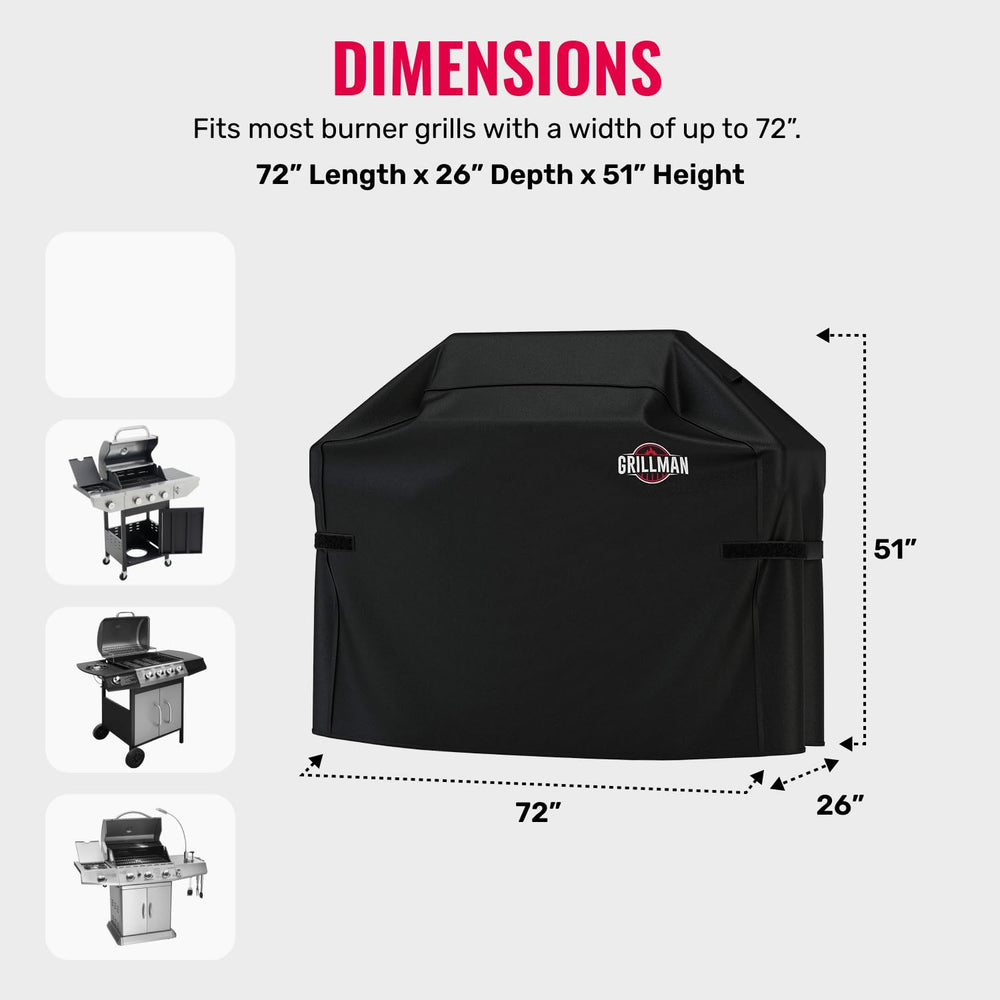 Grillman grill cover 72 Inch on an outdoor grill