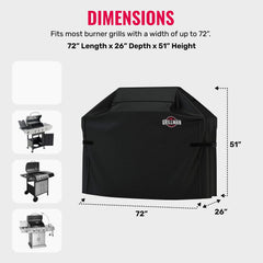 Grillman grill cover 72 Inch on an outdoor grill