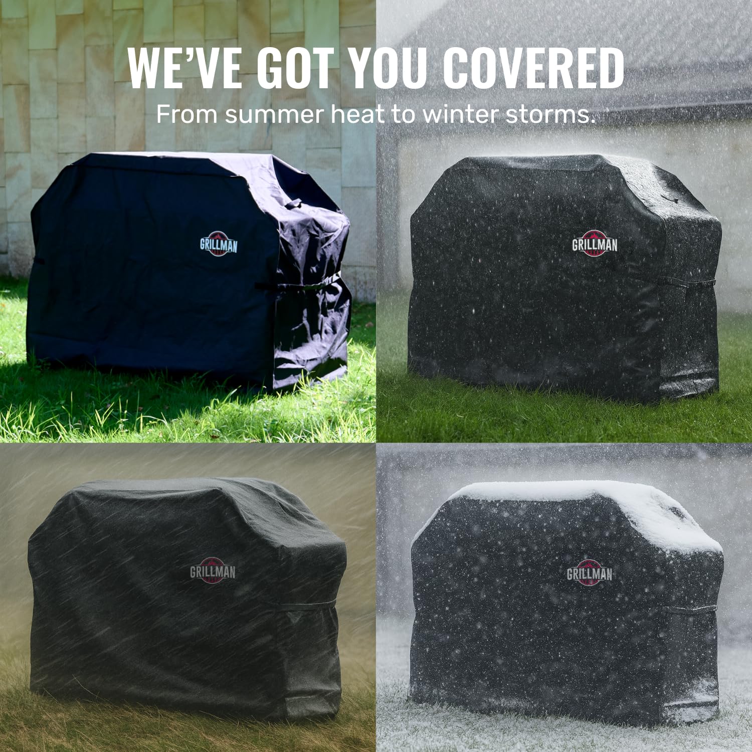 Grillman grill cover easy cleaning process with water