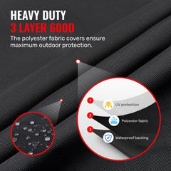 Grillman Waterproof BBQ Grill Cover in outdoor setting