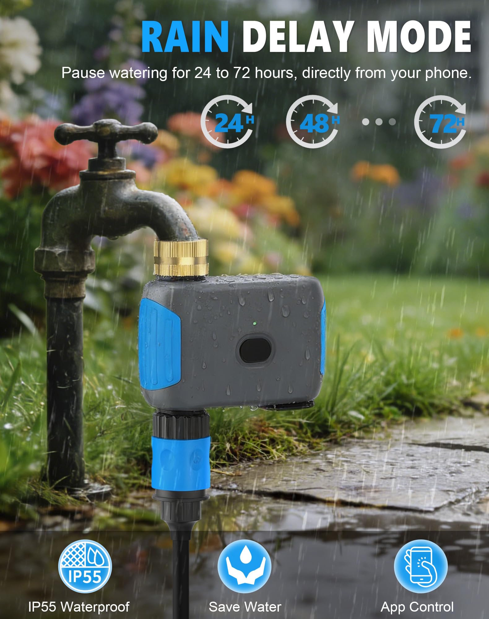 Grillum WiFi Sprinkler Timer with brass fittings